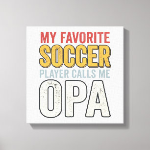 Fußball-Opa-Vintage-Typografie-Shirt-Design_1 Leinwanddruck