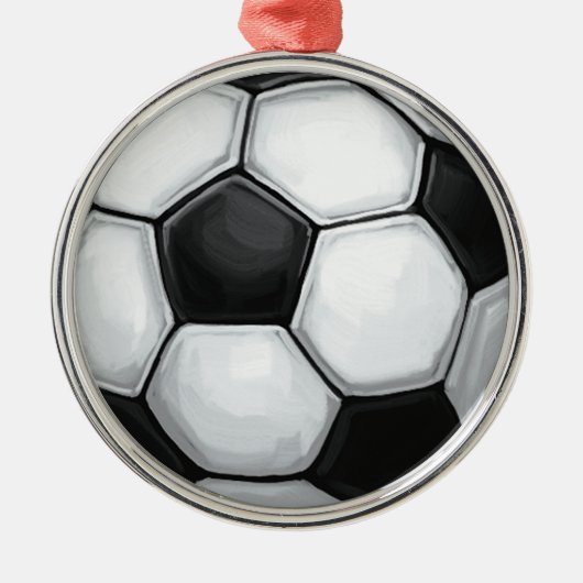 Fußball Ornament Aus Metall (Vorne)