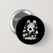 Fußball-Osterhase-Ei-Drip-Eiscreme-Kinder-Jungen G Button (Vorne & Hinten)