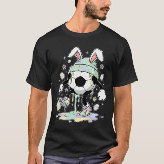 Fußball-Osterhase-Ei-Drip-Eiscreme-Kinder-Jungen G T-Shirt