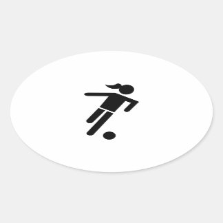 Fußball Ovaler Aufkleber