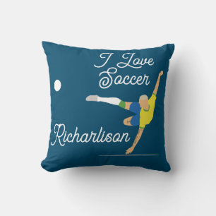 Fußball-Overhead Kick Brasilien T - Shirt Kissen