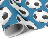 Fußball-Packpapier Geschenkpapier (Rolleneckpunkt)