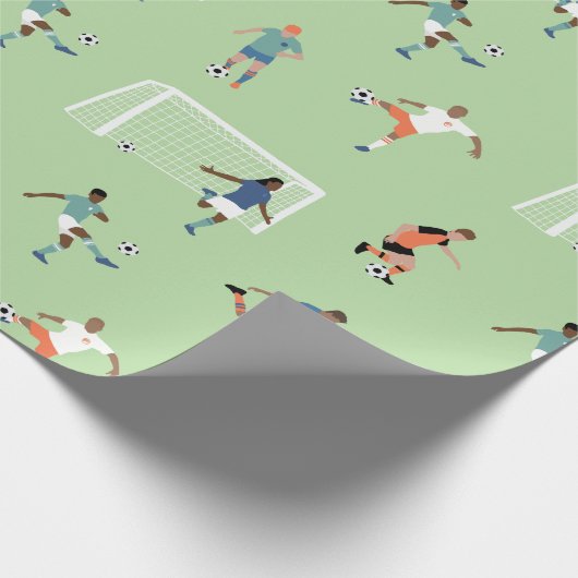Fußball-Packpapier Geschenkpapier (Ecke)