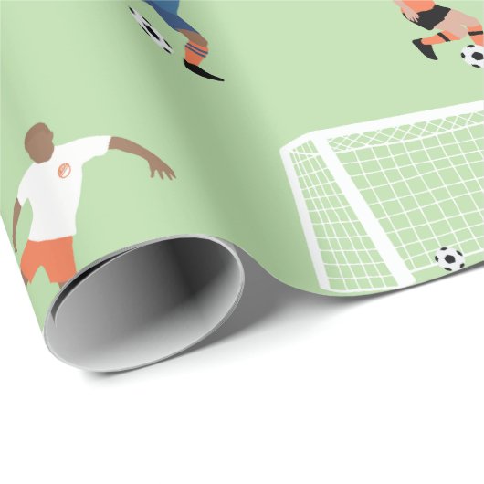 Fußball-Packpapier Geschenkpapier (Rolleneckpunkt)