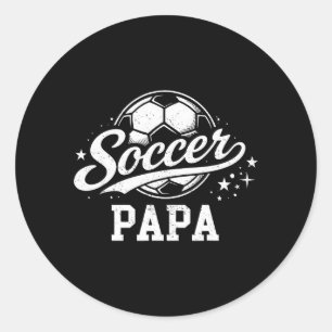 Fußball-Papa Familienübereinstimmung Fußballliebha Runder Aufkleber