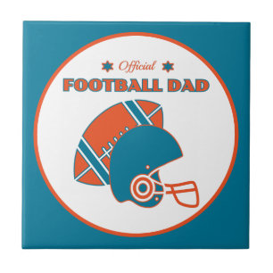 Fußball Papa Sportfans Vintag orange Fliese