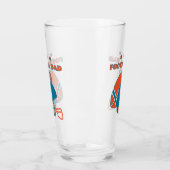 Fußball Papa Sportfans Vintag orange Glas (Links)
