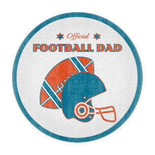 Fußball Papa Sportfans Vintag orange Schneidebrett