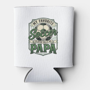 Fußball Papa Vintage Gravur Shirt Design_1 Dosenkühler