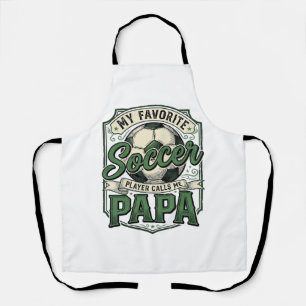 Fußball-Papa Vintage-Gravur-Shirt-Design_1 Schürze