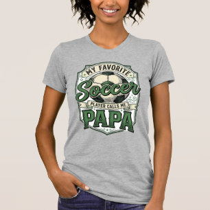 Fußball-Papa Vintage-Gravur-Shirt-Design_1 T-Shirt