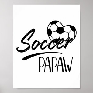 Fußball Papaw Herz Familie Matching Team Spieler S Poster