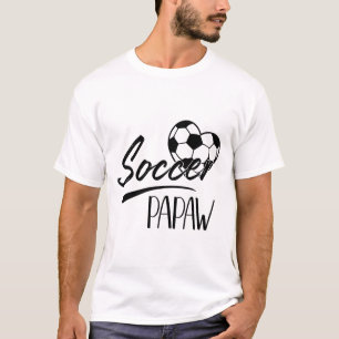 Fußball Papaw Herz Familie Matching Team Spieler S T-Shirt