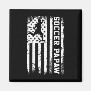 Fußball Papaw Vintage USA Amerikanische Flagge  Magnet