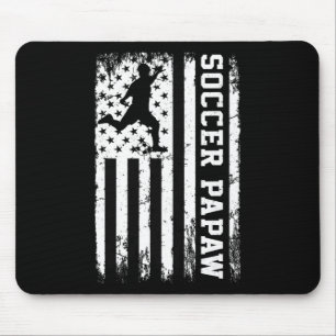 Fußball Papaw Vintage USA Amerikanische Flagge  Mousepad