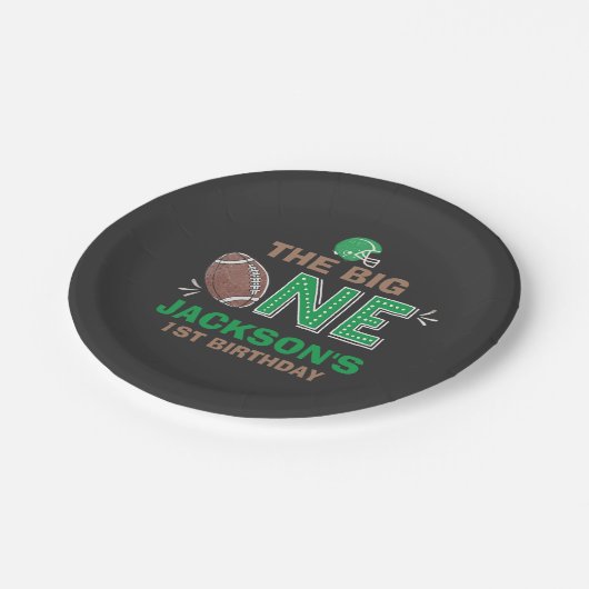 Fußball-Papierplatte 7" Pappteller (Schrägansicht)