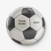 Fußball Papierplatte | Mannschaftsname Party Telle Pappteller (Vorderseite)