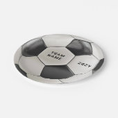 Fußball Papierplatte | Mannschaftsname Party Telle Pappteller (Schrägansicht)