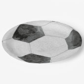 Fußball-Papierteller Pappteller (Schrägansicht)