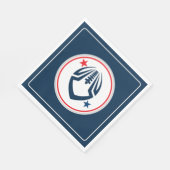 Fußball-Papierteller Serviette (Ecke)