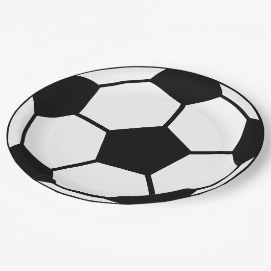 Fußball Pappteller (Schrägansicht)
