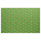 Fußball-Partnerziel und grüne Streifen Stoff (Fat Quarter (45,7 x 55,9 cm))
