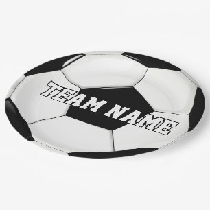 Fußball-Party / Bankett - Teamname Sport Pappteller