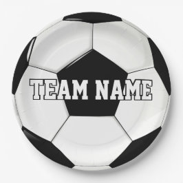 Fußball-Party / Bankett - Teamname Sport Pappteller