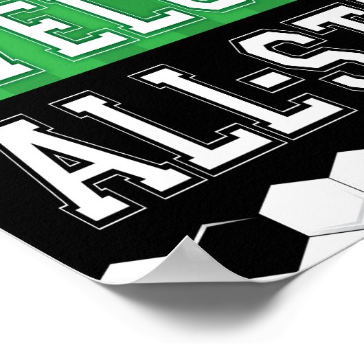 Fußball-Party BEGRÜSSEN ALLE STERNE signieren Prin Poster (Ecke)