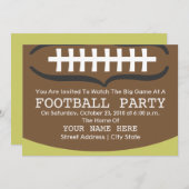 Fußball-Party Einladung (Vorne/Hinten)