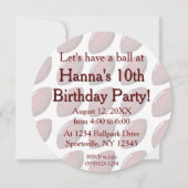 Fußball-Party Einladung (Rückseite)