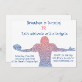 Fußball-Party Einladung (Vorne/Hinten)