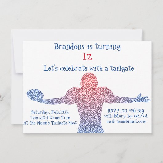 Fußball-Party Einladung (Vorderseite)