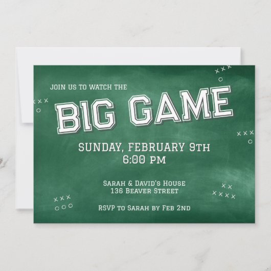 Fußball-Party Einladung (Vorderseite)