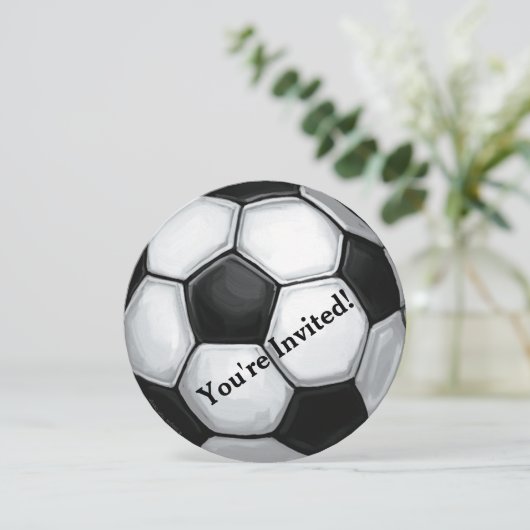 Fußball-Party Einladung (Stehend Vorderseite)