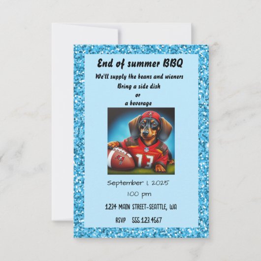 Fußball-Party Einladung (Vorderseite)