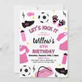 Fußball-Party Einladung | Einladungen von Mädchen (Vorderseite)