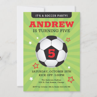 Fußball-Party Einladung zum Geburtstag