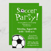 Fußball-Party Einladungen für Geburtstage oder GRI (Vorne/Hinten)