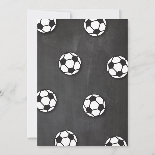 Fußball-Party Fußball-Ball Geburtstag Einladung (Rückseite)