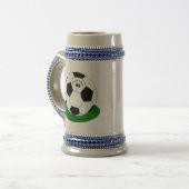 Fußball-Party, Fußball mit Name und Nummer Bierglas (Vorderseite Links)