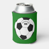 Fußball-Party, Fußball mit Name und Nummer Dosenkühler (Kanne Rückseite)