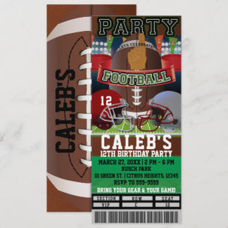 Fußball Party Geburtstag VIP Game Ticket Einladung