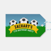 Fußball-Party Geschenkanhänger (Vorderseite (Horizontal))