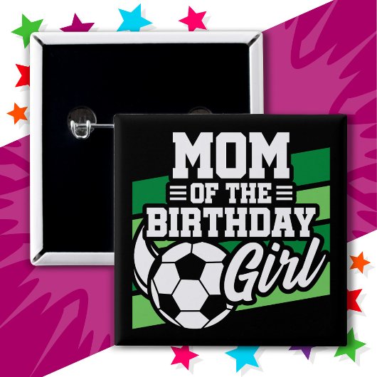 Fußball-Party Mama der Geburtstagskarte Button