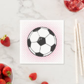 Fußball-Party Napkins - Rosa Serviette (Beispiel)