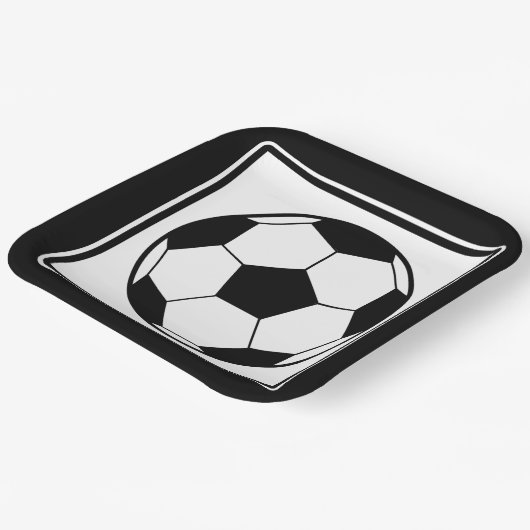 Fußball-Party Pappteller (Gewinkelt)