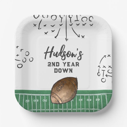 Fußball-Party Teller | Teller von Fußballpapieren (Vorderseite)