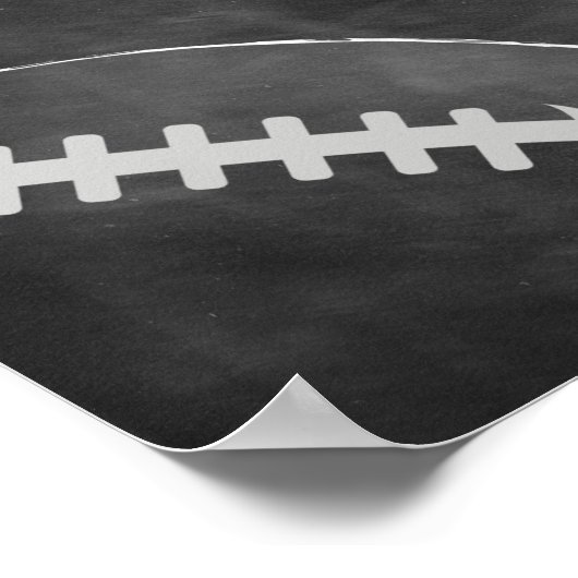 Fußball Party Unterschreiben mit Chalkboard Hinter Poster (Ecke)